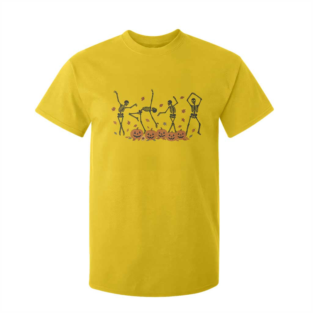 Dancing Skeleton T Shirt For Kid Retro Halloween Party Pumpkin Fall Season TS10 Daisy Print Your Wear