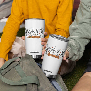 Dancing Skeleton Tumbler Cup Retro Halloween Party Pumpkin Fall Season TS10 Print Your Wear