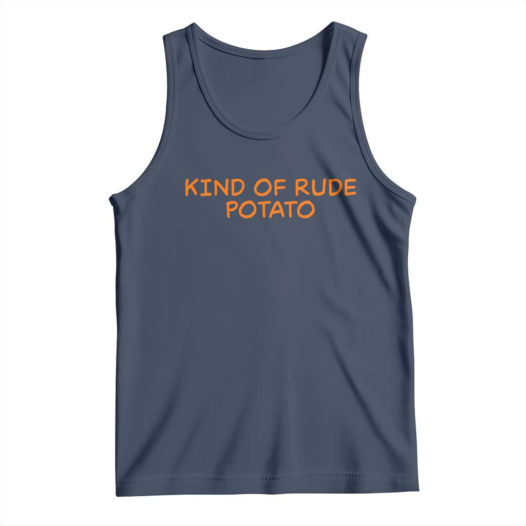 Matching Thanksgiving Couples Tank Top Funny Kind Of Rude Potato Fall Couple TS10 Navy Print Your Wear