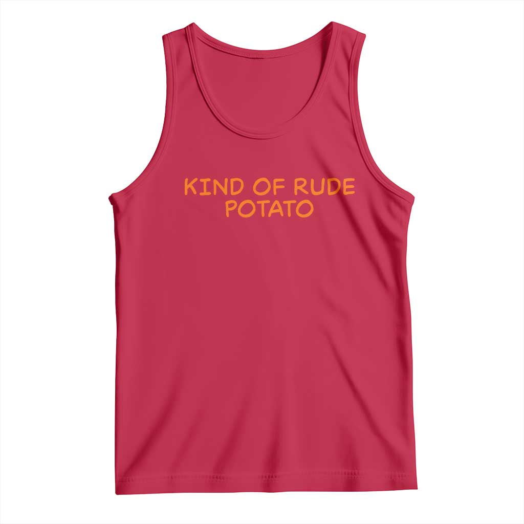 Matching Thanksgiving Couples Tank Top Funny Kind Of Rude Potato Fall Couple TS10 Red Print Your Wear