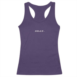 Jolly Christmas Subtle Minimal Racerback Tank Top Funny Holiday Party Simple TS10 Purple Print Your Wear