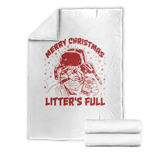 Litters Full Throw Blanket Funny Cat Christmas Vacation TS10 White Print Your Wear
