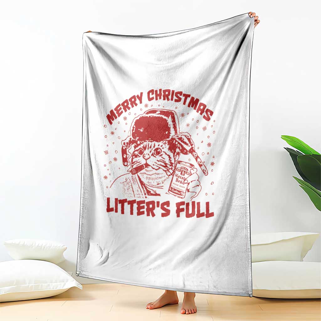 Litters Full Throw Blanket Funny Cat Christmas Vacation TS10 Print Your Wear