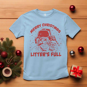 Litters Full T Shirt Funny Cat Christmas Vacation TS10 Light Blue Print Your Wear