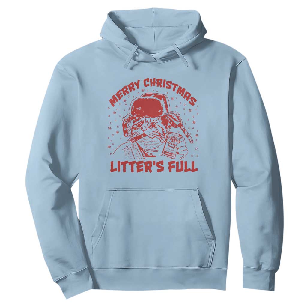 Litters Full Hoodie Funny Cat Christmas Vacation TS10 Light Blue Print Your Wear