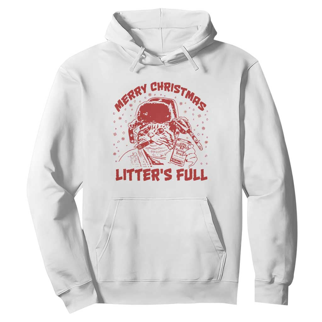 Litters Full Hoodie Funny Cat Christmas Vacation TS10 White Print Your Wear