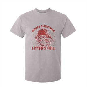Litters Full T Shirt For Kid Funny Cat Christmas Vacation TS10 Ice Gray Print Your Wear