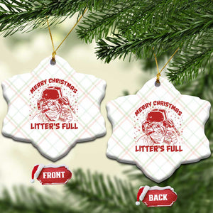Litters Full Ceramic Ornament Funny Cat Christmas Vacation TS10 Print Your Wear