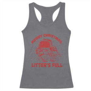 Litters Full Racerback Tank Top Funny Cat Christmas Vacation TS10 Charcoal Print Your Wear