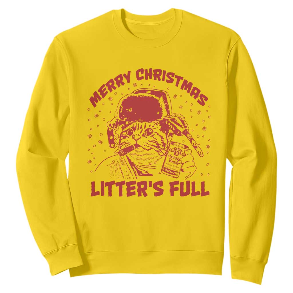 Litters Full Sweatshirt Funny Cat Christmas Vacation TS10 Daisy Print Your Wear