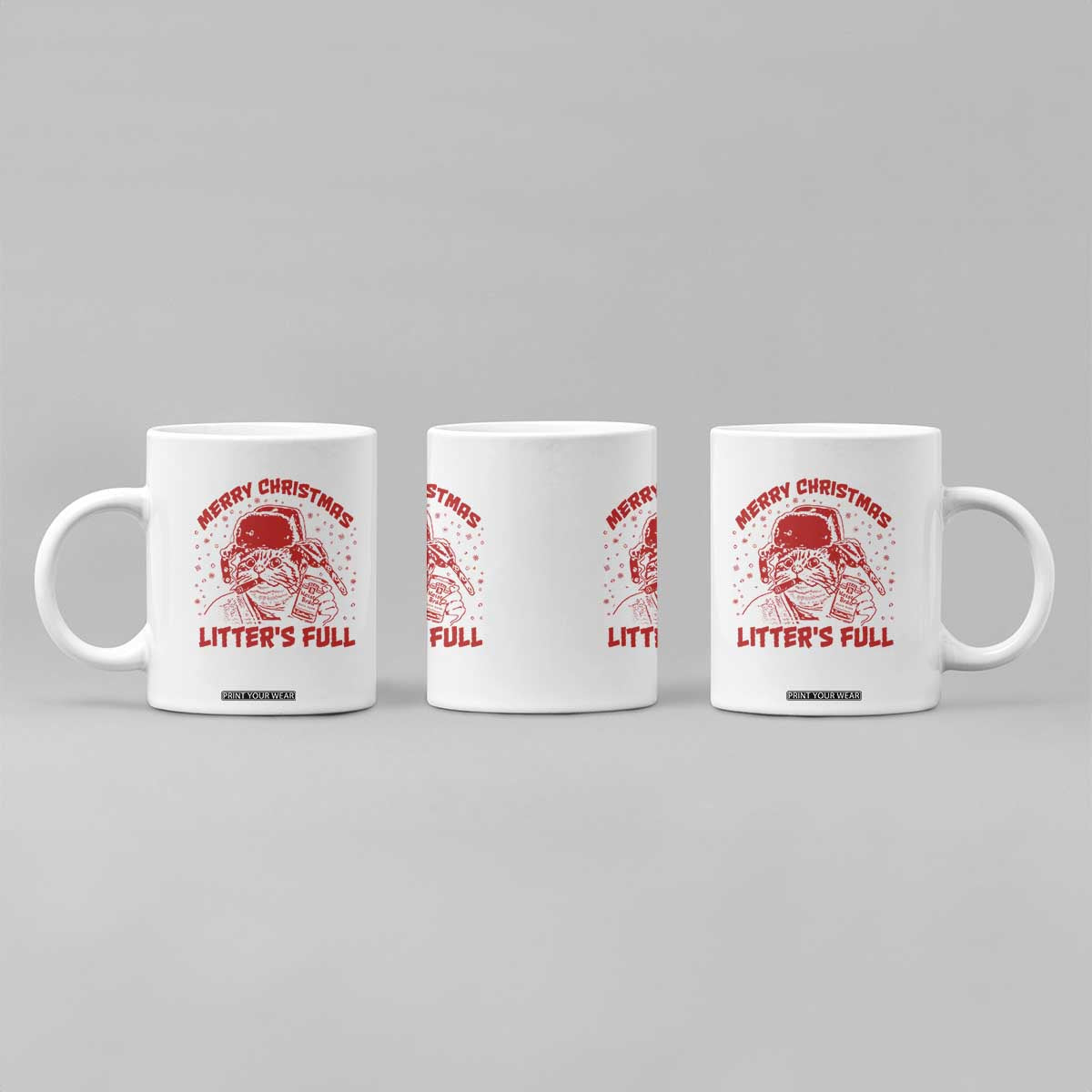 Litters Full Coffee Mug Funny Cat Christmas Vacation TS10 Print Your Wear
