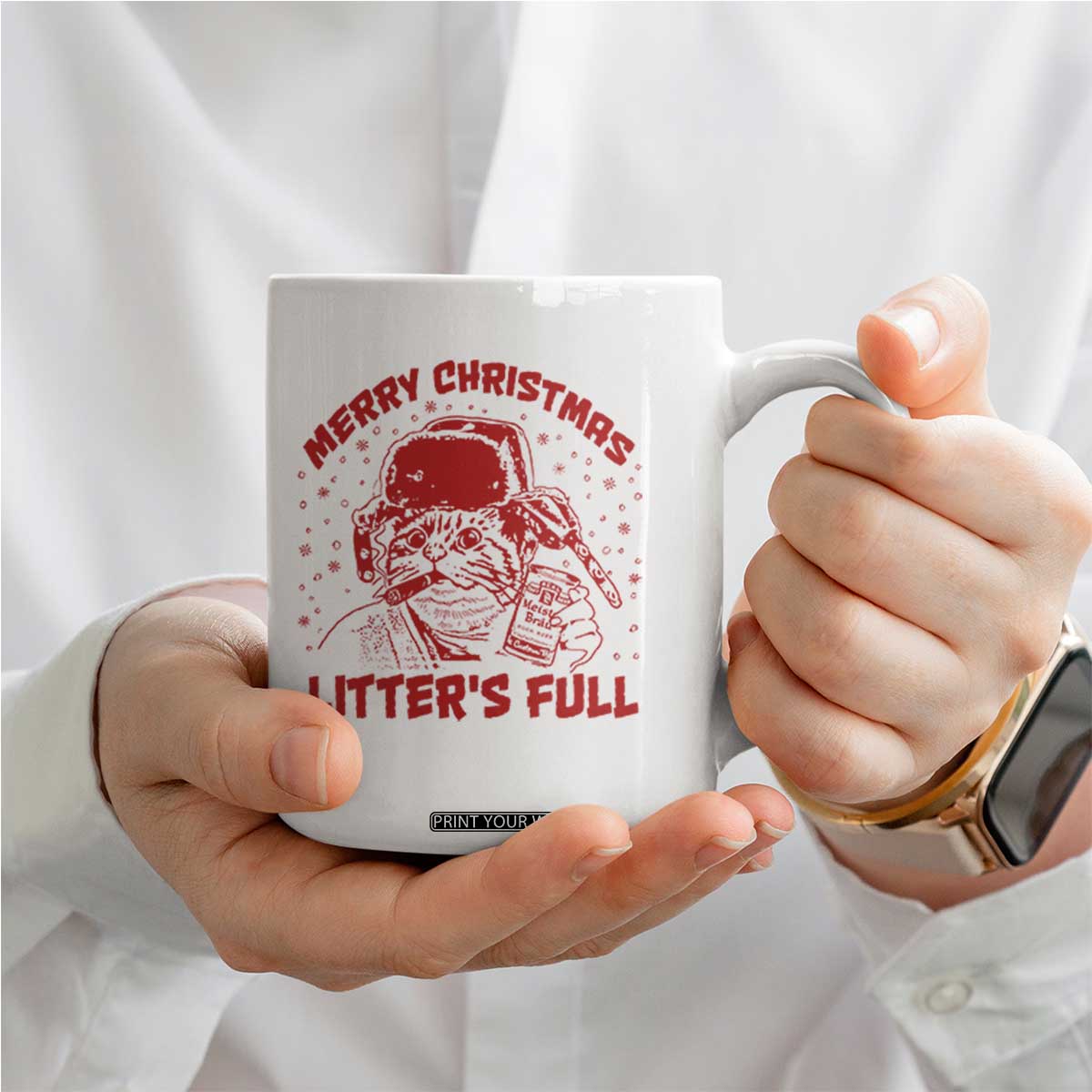 Litters Full Coffee Mug Funny Cat Christmas Vacation TS10 Print Your Wear