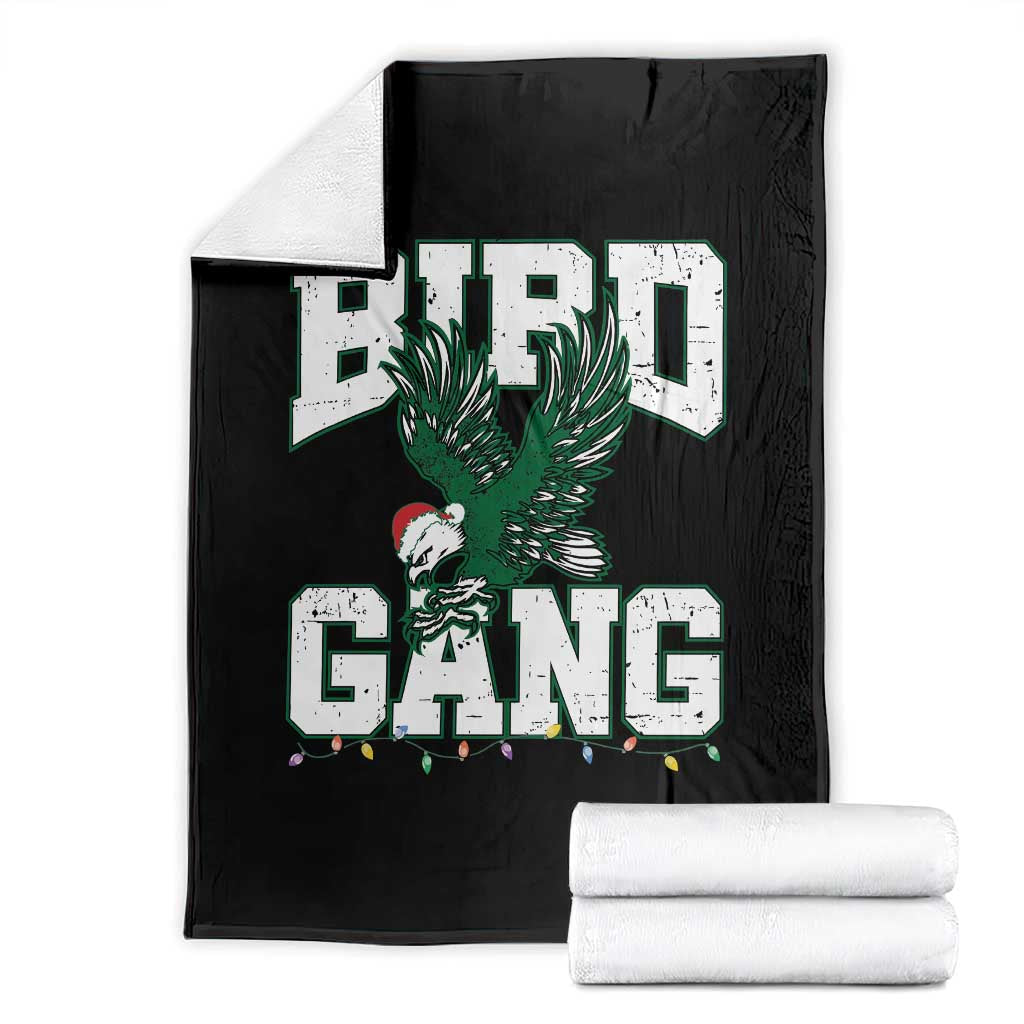 PFE Bird Gang Christmas Throw Blanket Philly Lover Santa Bird TS10 Black Print Your Wear