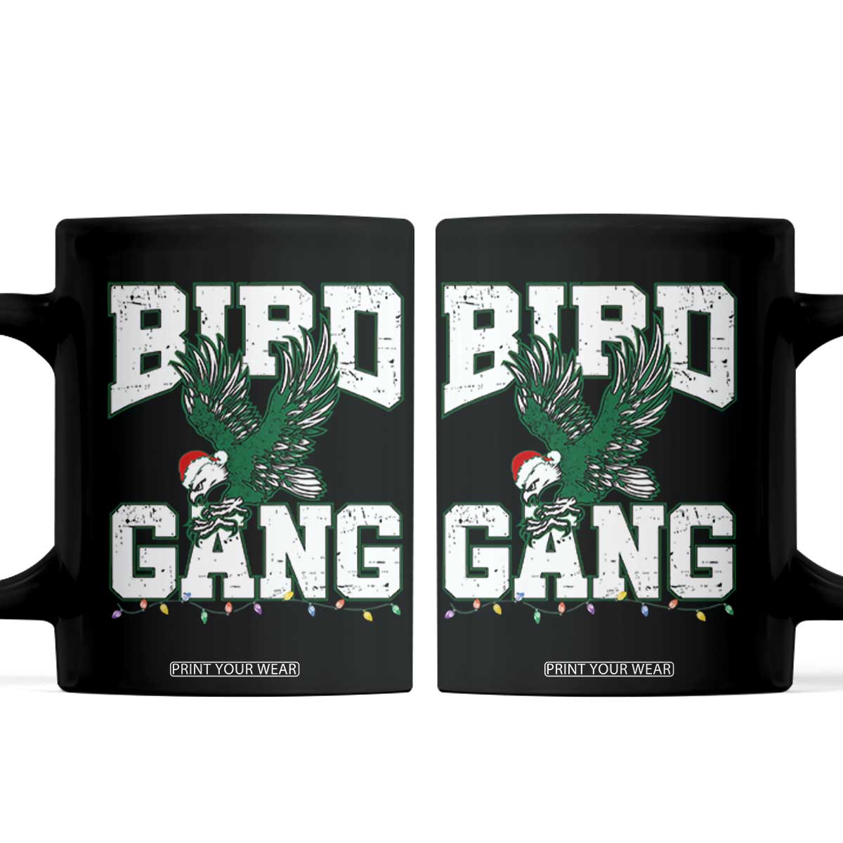 PFE Bird Gang Christmas Coffee Mug Philly Lover Santa Bird TS10 Black Print Your Wear