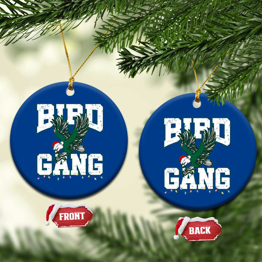 PFE Bird Gang Christmas Ceramic Ornament Philly Lover Santa Bird TS10 1pc Blue Print Your Wear