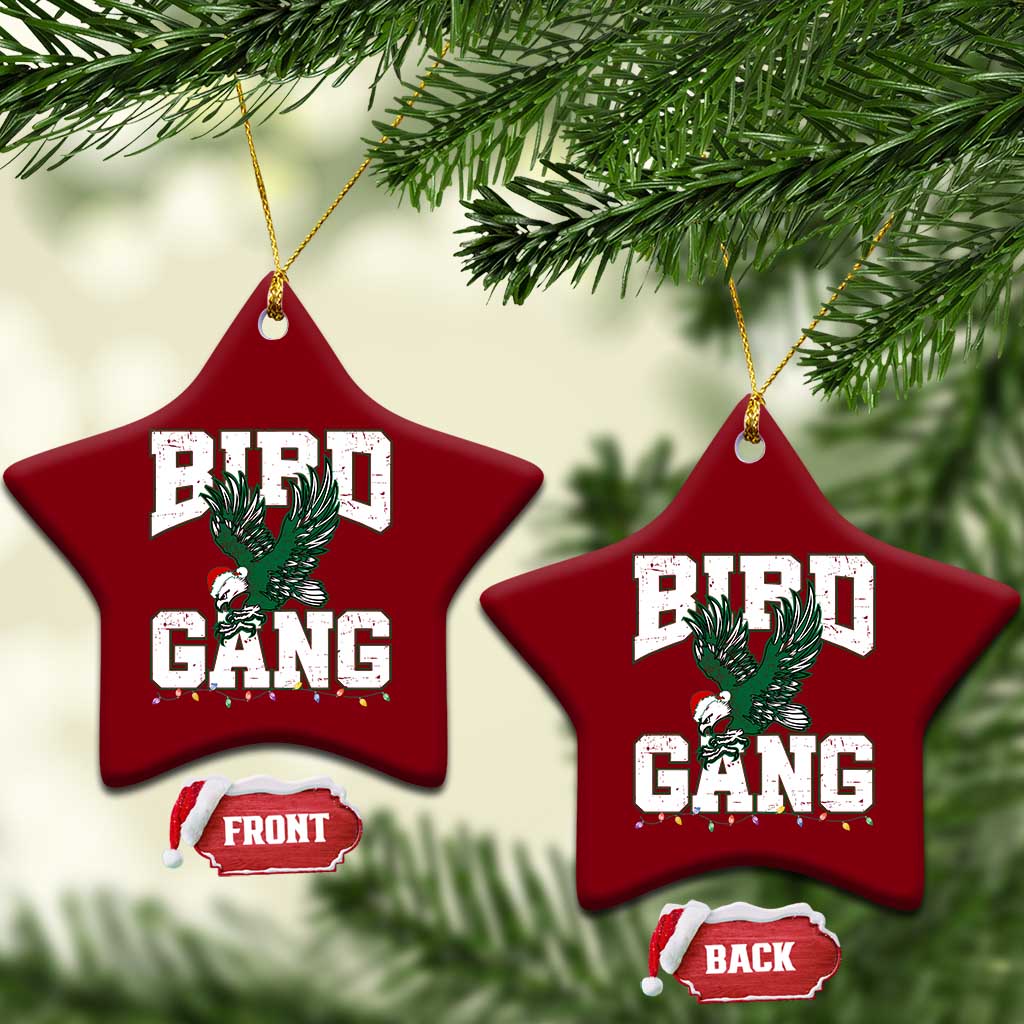 PFE Bird Gang Christmas Ceramic Ornament Philly Lover Santa Bird TS10 Print Your Wear