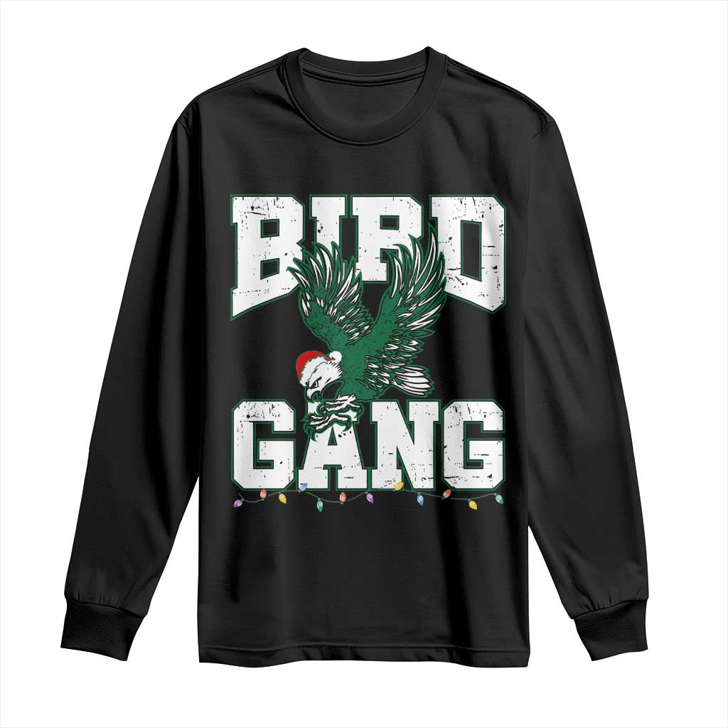 PFE Bird Gang Christmas Long Sleeve Shirt Philly Lover Santa Bird TS10 Black Print Your Wear