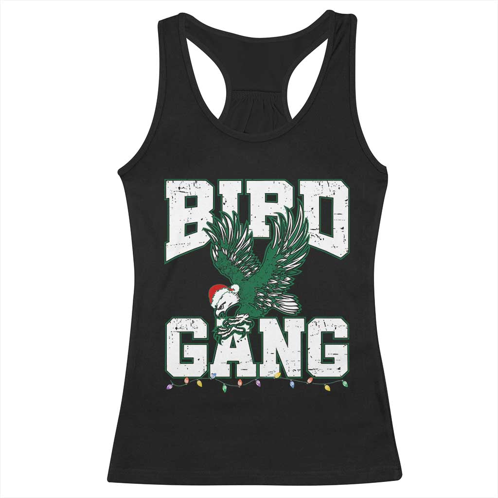 PFE Bird Gang Christmas Racerback Tank Top Philly Lover Santa Bird TS10 Black Print Your Wear