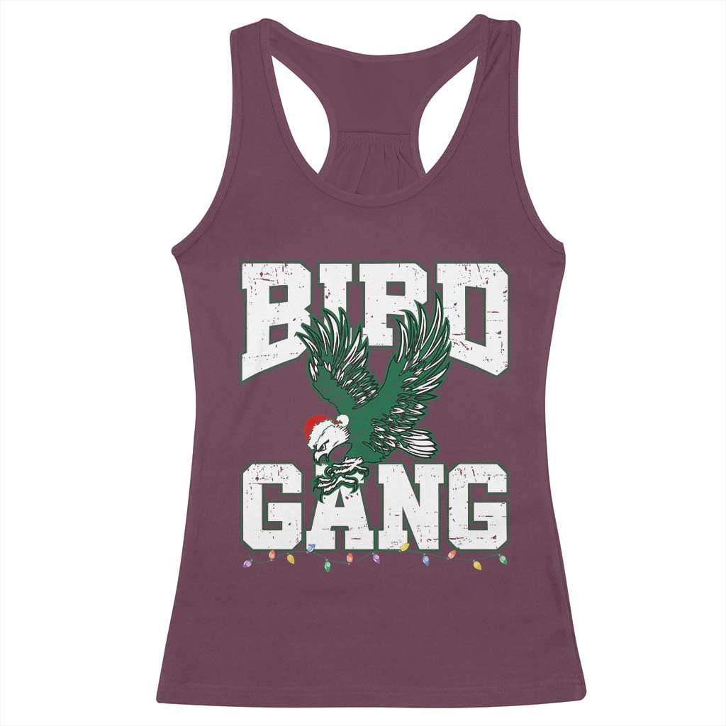PFE Bird Gang Christmas Racerback Tank Top Philly Lover Santa Bird TS10 Maroon Print Your Wear