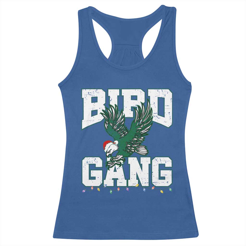PFE Bird Gang Christmas Racerback Tank Top Philly Lover Santa Bird TS10 Royal Blue Print Your Wear