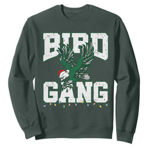 PFE Bird Gang Christmas Sweatshirt Philly Lover Santa Bird TS10 Dark Forest Green Print Your Wear