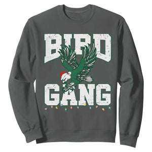 PFE Bird Gang Christmas Sweatshirt Philly Lover Santa Bird TS10 Dark Heather Print Your Wear