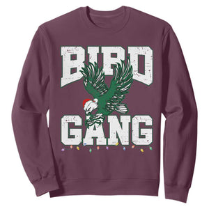 PFE Bird Gang Christmas Sweatshirt Philly Lover Santa Bird TS10 Maroon Print Your Wear