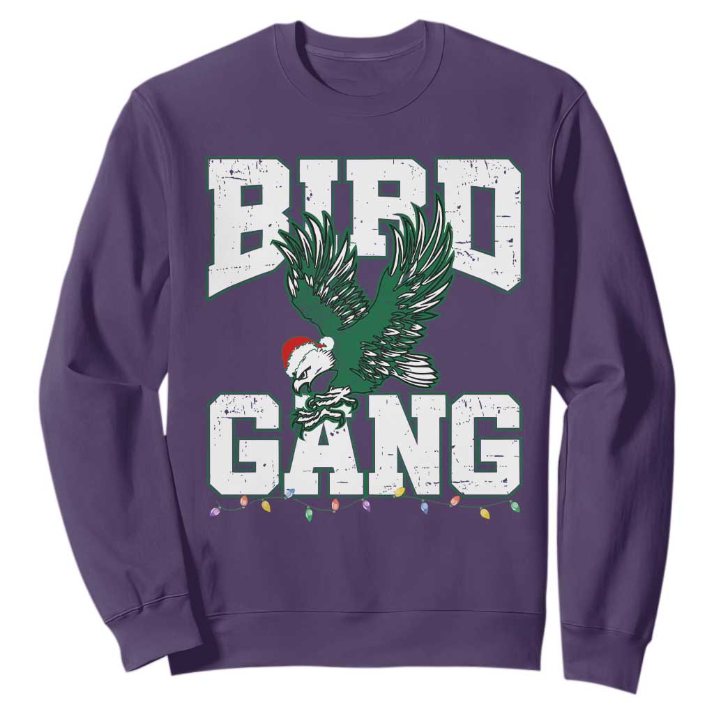 PFE Bird Gang Christmas Sweatshirt Philly Lover Santa Bird TS10 Purple Print Your Wear