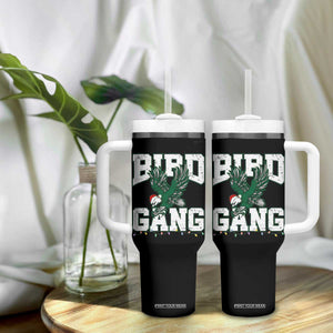 PFE Bird Gang Christmas Tumbler With Handle Philly Lover Santa Bird TS10 Print Your Wear