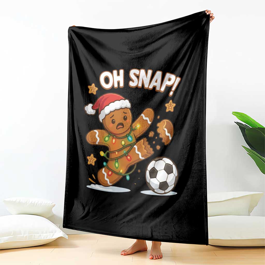 Oh Snap Gingerbreadman Christmas Soccer Throw Blanket TS10 Print Your Wear