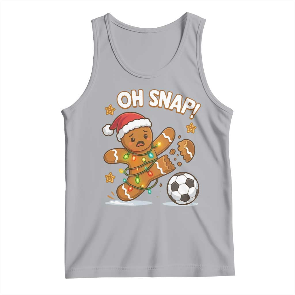 Oh Snap Gingerbreadman Christmas Soccer Tank Top TS10 Athletic Heather Print Your Wear