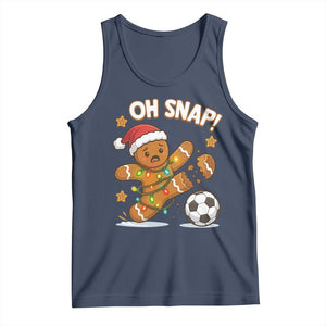 Oh Snap Gingerbreadman Christmas Soccer Tank Top TS10 Navy Print Your Wear