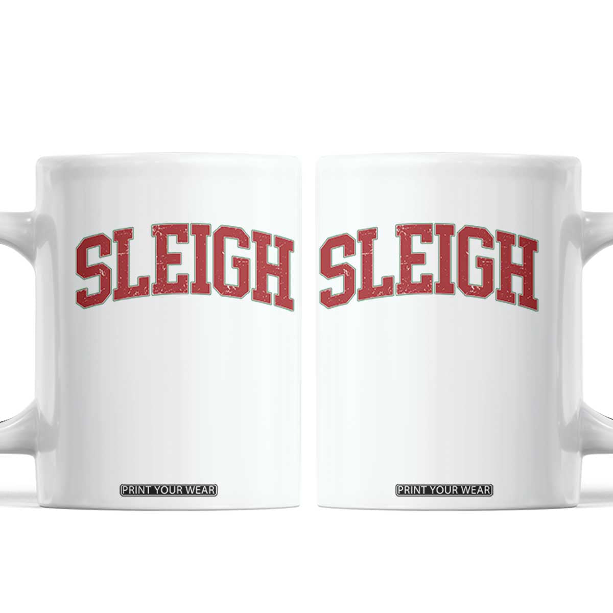 Sleigh Christmas Coffee Mug Funny Women Retro Merry Xmas Family Holiday TS10 White Print Your Wear