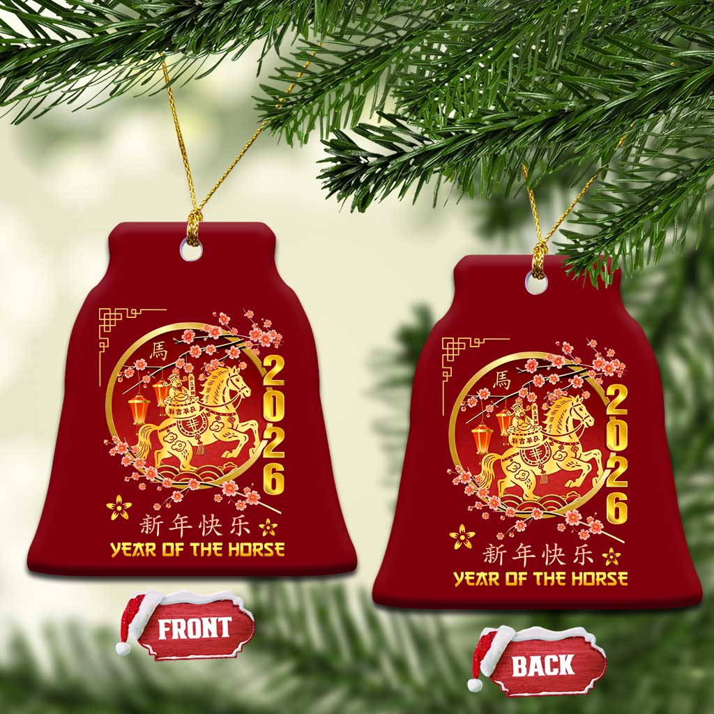 2026 Year of the Horse Lunar New Year Ceramic Ornament TS10 Print Your Wear