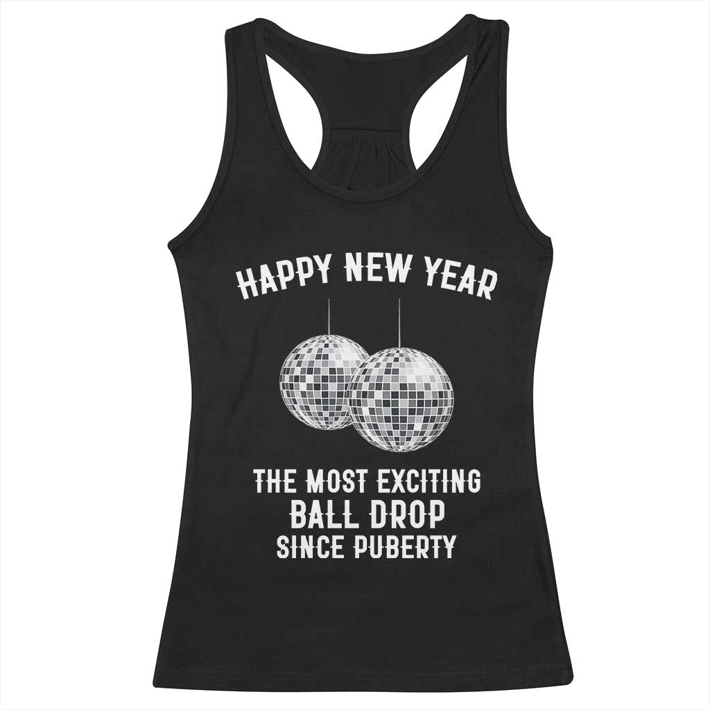 Funny New Years Eve Racerback Tank Top Ball Drop Rude Adult Humor TS10 Black Print Your Wear
