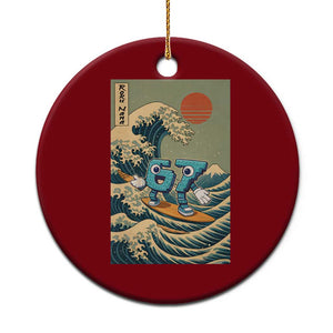 67 Surfing Japanese Ceramic Ornament Funny Great Wave Off Kanagawa Six Seven Brainrot Meme TS10 1pc Red Print Your Wear