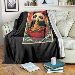 Kawaii Anime Panda Ramen Throw Blanket Funny Japanese Noodles Anime Lovers TS10 Print Your Wear