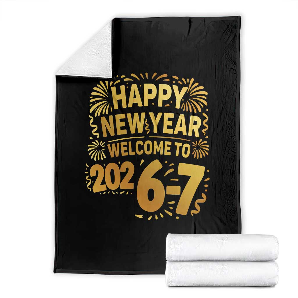 67 New Years Eve Throw Blanket Funny Six Seven 2026 Meme 6 7 Numbers Kid Gen Alpha TS10 Black Print Your Wear