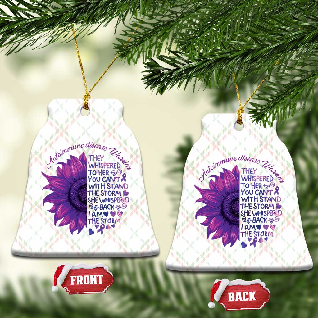 Autoimmune Disease Awereness Ceramic Ornament I Am The Storm Purple Ribbon TS10 Print Your Wear