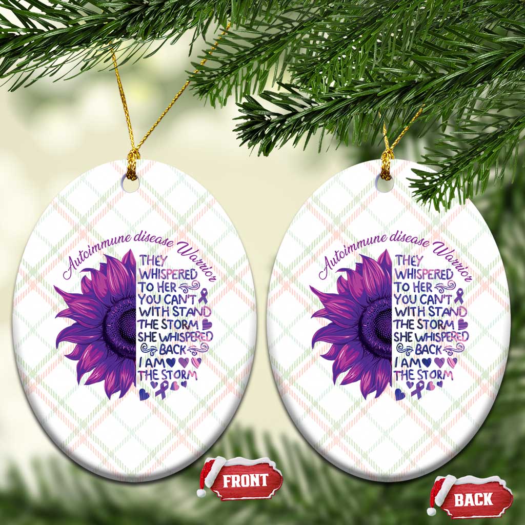 Autoimmune Disease Awereness Ceramic Ornament I Am The Storm Purple Ribbon TS10 Print Your Wear