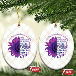 Autoimmune Disease Awereness Ceramic Ornament I Am The Storm Purple Ribbon TS10 Print Your Wear