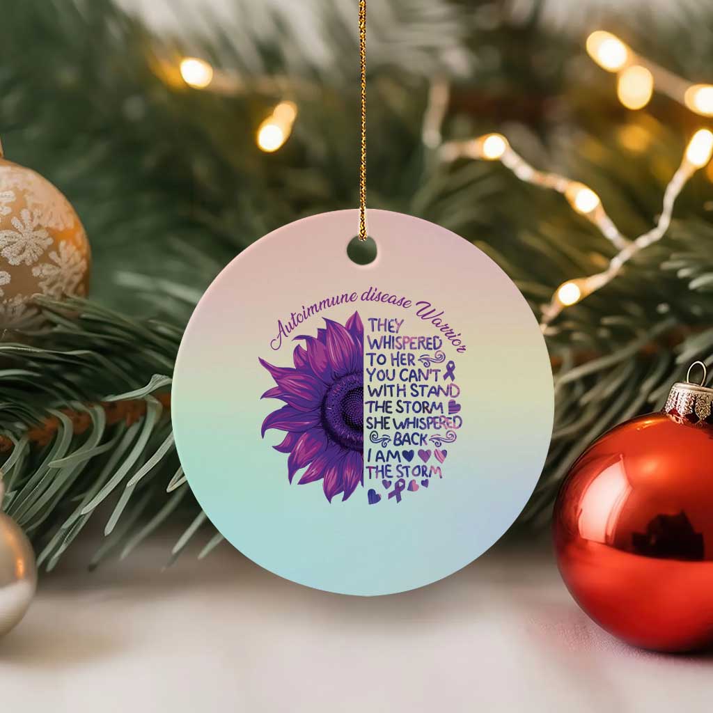 Autoimmune Disease Awereness Ceramic Ornament I Am The Storm Purple Ribbon TS10 1pc Pastel Print Your Wear