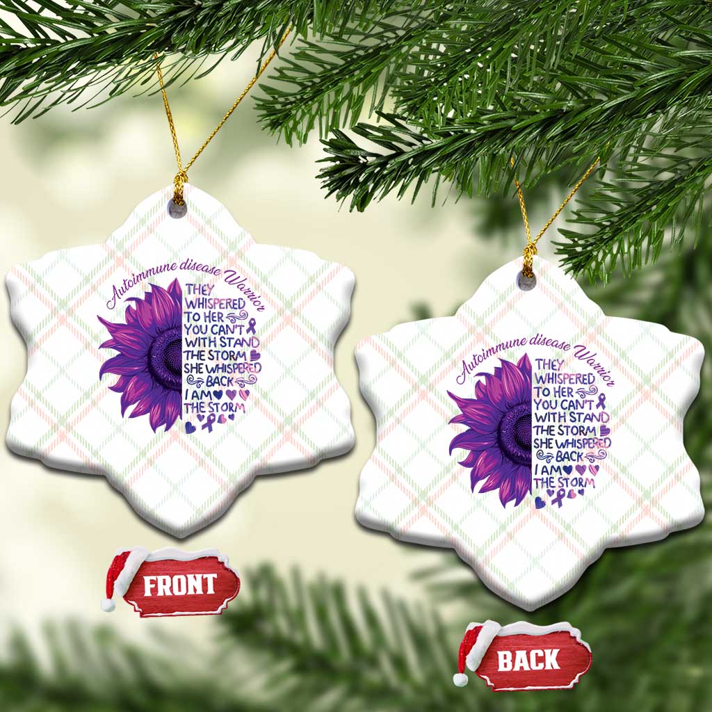 Autoimmune Disease Awereness Ceramic Ornament I Am The Storm Purple Ribbon TS10 Print Your Wear