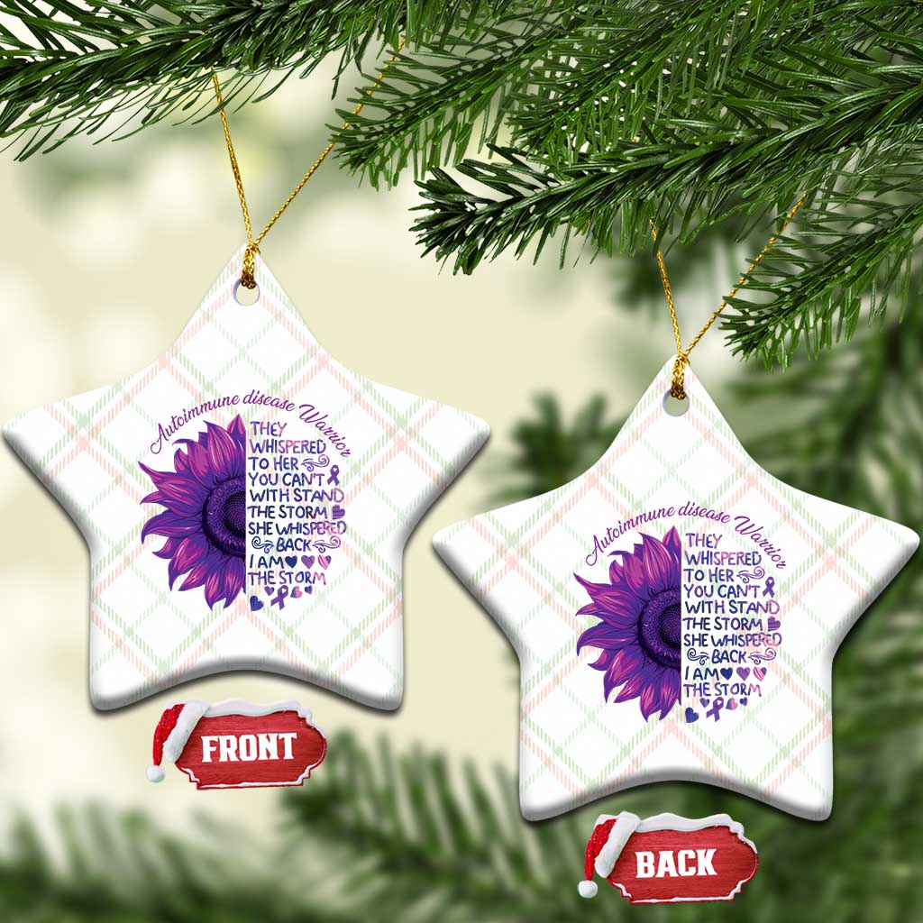 Autoimmune Disease Awereness Ceramic Ornament I Am The Storm Purple Ribbon TS10 Print Your Wear