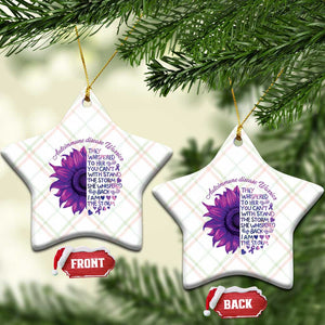 Autoimmune Disease Awereness Ceramic Ornament I Am The Storm Purple Ribbon TS10 Print Your Wear