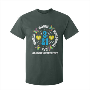 World Down Syndrome Day T Shirt For Kid 321 Awareness Support Blue Yellow Ribbon TS10 Dark Forest Green Print Your Wear