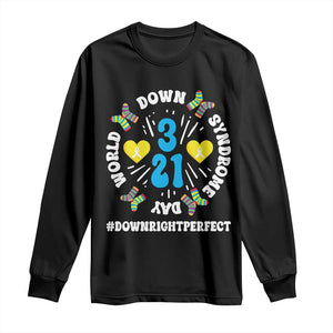 World Down Syndrome Day Long Sleeve Shirt 321 Awareness Support Blue Yellow Ribbon TS10 Black Print Your Wear