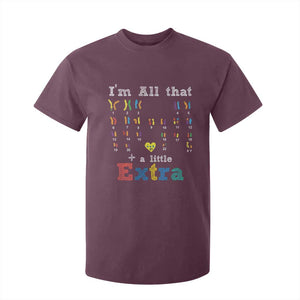 World Down Syndrome Day T Shirt For Kid 321 Awareness Support All That Little Extra T21 TS10 Maroon Print Your Wear