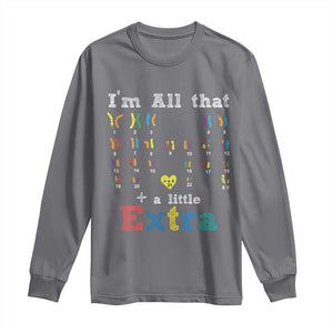 World Down Syndrome Day Long Sleeve Shirt 321 Awareness Support All That Little Extra T21 TS10 Charcoal Print Your Wear