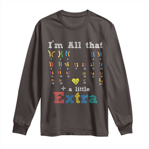 World Down Syndrome Day Long Sleeve Shirt 321 Awareness Support All That Little Extra T21 TS10 Dark Chocolate Print Your Wear